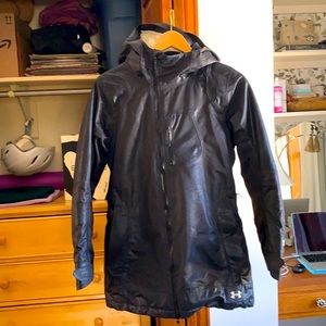 Black Hooded Under Armour Ski Jacket